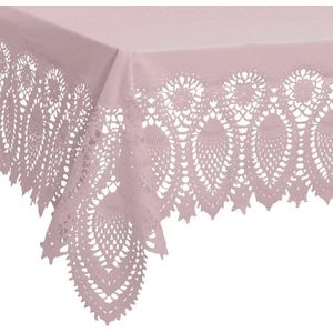 Unique Living - (Tuin)Tafelkleed - Amira Vinyl - 137 x 180  - Oud Roze
