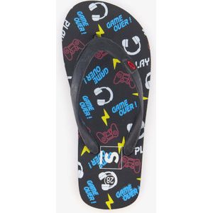 Jongens teenslippers met game controllers zwart - Maat 32