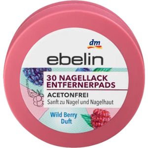 Ebelin - Nagellakremover - Pads - 125 ml - Zonder Aceton - Met Bessengeur