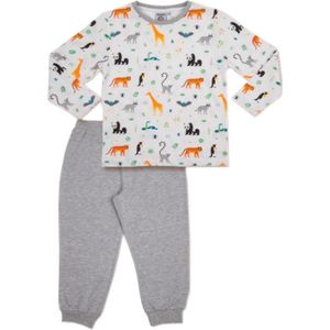 Nature Planet zachte kinderpyjama pyjama Wilde Dieren 100% katoen maat 128-134 maat 8-9 jaar