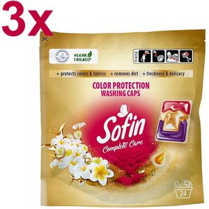 Sofin Complete Care Waspods – Color Protection – 3x 24 Stuks - Voordeelverpakking – All-in-1 Gelcapsules voor Gekleurde Was – Vegan