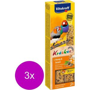 Vitakraft Exoten Honing-Kracker - Vogelsnack - 3 x 2 stuks
