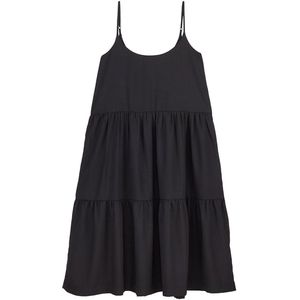 Makia - Fay - Mouwloze Korte Jurk - Zwart - Relaxed Fit - Midi-lengte