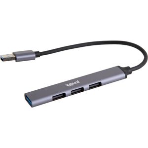 iggual IGG318454 interface hub USB 3.2 Gen 1 (3.1 Gen 1) Type-A 5000 Mbit/s Grijs