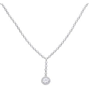 Diamonfire - Zilveren choker 43 cm - Bridal - Zirkonia - Entourage