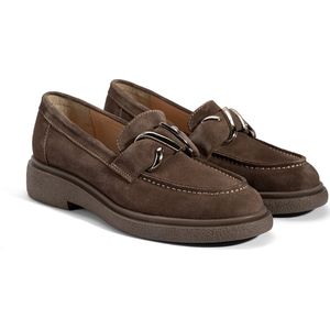 DESA Lage schoen Suède Bruin Vrouwen Schoenpunt: Ronde Maat: 36 EU