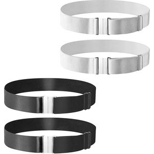 EGoods - Lange Elastische Sokken Kousenbanden Clips voor Vrouwen en Mannen - Verstelbare Kousenband - Shirt Kraag Verstevigingen - Wit