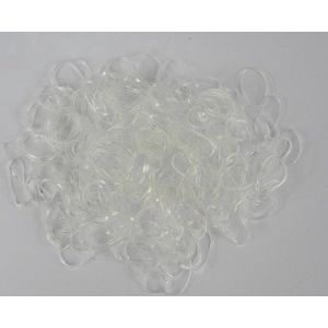 Haarelastiekjes Rasta elastiekjes Transparant 250 stuks.