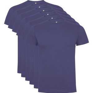 6 Pack Roly Dogo Premium Heren T-Shirt 100% katoen Ronde hals Denim Blauw, Maat 3XL