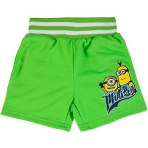 Minions - Bob & Stuart - Bermuda Shorts - Groen Met Witte Strepen - 116 cm - 6 jaar