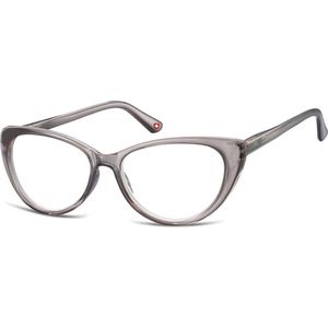 Montana Eyewear MR64F Leesbril Vlindermontuur +1.00 - Glanzend Grijs