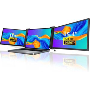 Draagbare Drie-in-een Monitor Extender voor Laptops van 15,6 tot 17,3 Inch