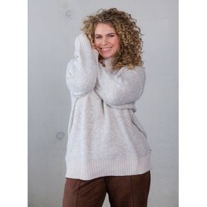 YEST - CURVE Giovanna - Sweater - Sand/Melange