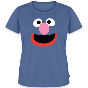 Sesamstraat Grobi Gezicht Premium T Shirt Dames