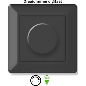 Freelux Draaiknop | led-dimmer | 230VAC - 250VA/1,1A | Signaal zwart mat gelakt