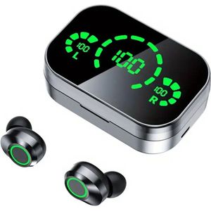 Luxe In-ear Bluetooth 5.3 Oordopjes (Earbuds) met LED Display & Powerbank – Noise Cancelling & Draadloos | Perfect Cadeau voor Hem & Haar | House of Discovery