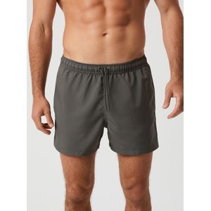 Björn Borg Solid Zwembroek Heren - Zwemshort Mannen - Korter Model - Gerecycled Polyester - Donkergrijs - Maat S
