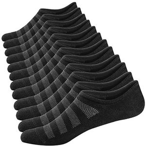 Comfortabele Sneakersokken voor Heren - Onzichtbare Katoenen Sportsokken met Siliconen Antislip