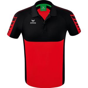 Erima Six Wings Polo Heren - Rood / Zwart | Maat: 3XL