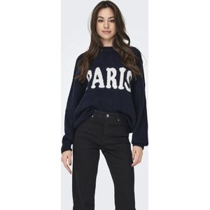 Only - Onlparri Ls Pullover - Donkerblauwe Trui - Dames