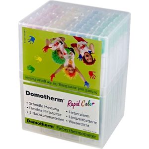 Domotherm - Rapid thermometer - Digitaal - Multi Color - Per doos van 20 - Accuraat - Incl. Hoesje - koorts alarm - kleuren: Roze, Groen, Geel en Blauw