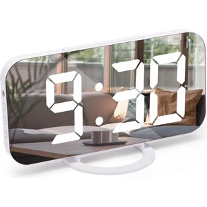 Dimbare LED-Wekker met USB Oplaadpoorten en Snooze Functie voor Thuis en Slaapkamer