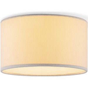 Home Sweet Home - Corduroy Plafondlamp - Cilinder - Wit - Scandinavische stijl - ø30 x 17 cm - E27 Fitting - Geschikt voor Woonkamers en slaapkamers