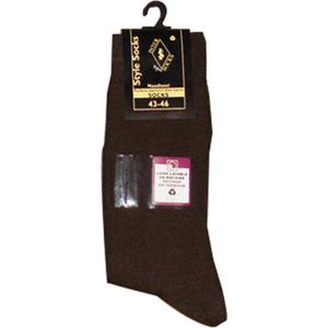 Inter Socks Heren sokken wol- 6PAAR- 60% wol- Bruin- 43/46