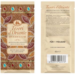 Tesori d'Oriente Byzantium Badschuim - 40 ml - Klein Verpakking voor één Bad | Badschuim met Zwarte Rozen en Labdanum - Ontspannend Badplezier