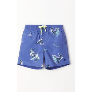 Woody - Jongens/Heren Zwemshort - Blauw met Walvis Print - 4 jaar
