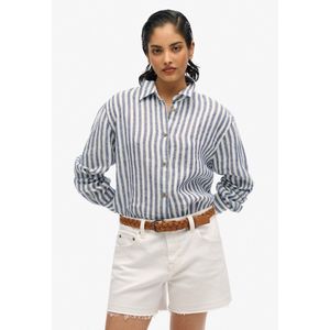 Superdry - Casual Linen Boyfriend - Overhemd - Losse Pasvorm - Lange Mouwen