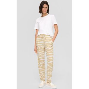 Broek - Dierenprint - Viscose - Tapered Pasvorm - Mid Waist