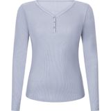 Hunkemöller - Pyjamatop - Paars - Lange Mouwen - Henley