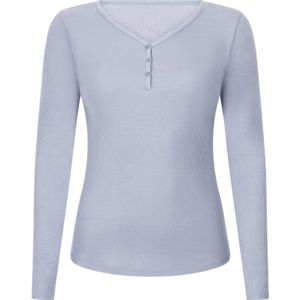 Hunkemöller - Pyjamatop - Paars - Lange Mouwen - Henley