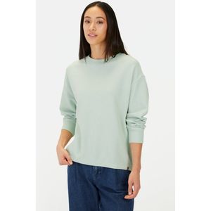 camel active Longsleeve sweatshirt van puur katoen - Maat womenswear-XL - Licht pepermunt