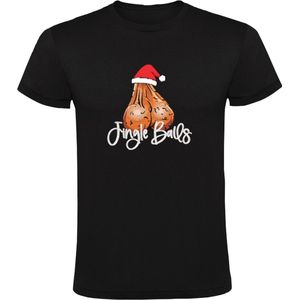 Jingle Balls Heren T-shirt - jingle bells - kerst - feest - christmas - xmas - sexy - balzak - kerstmis - feestdagen - kerstman - party - cadeau - grappig - kerstshirt