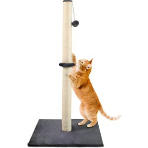 Animali Krabpaal - Krabpaal Voor Katten - Kattenpaal - Kattenboom - Kattentoren - 45 x 45 x 88 cm - Grijs