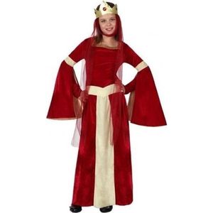 Middeleeuwse prinses/koningin kostuum meisjes- carnavalskleding - voordelig geprijsd 128