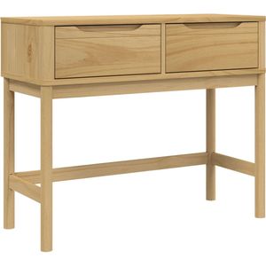 vidaXL - Wandtafel - FLORO - 89,5x36,5x73 - cm - massief - grenenhout - wasbruin