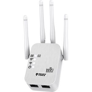 RENEW FORCE WiFi Versterker 300 Mbps - 4 Antennes - 2.4G Wi-Fi Repeater - Router/Repeater/AP - Z01A