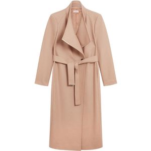 Rosell Long Length Belted Wool Wrap Coat