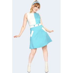 Voodoo Vixen - Contrast Panel 60s Korte jurk - M - Multicolours