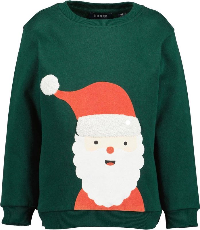 BLUE SEVEN - Sweatshirt - Donkergroen - Rood - Zwart - Wit