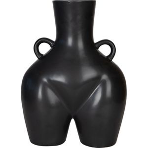 PTMD Casty Black ceramic pot woman hips shaped S