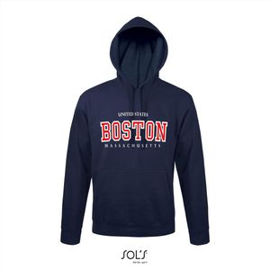 Hoodie 3-201 Boston Massachusetts rood