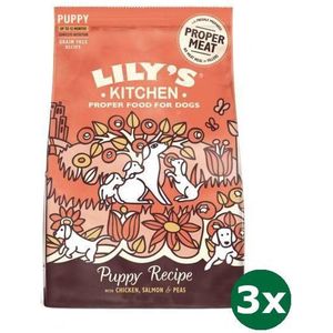 3x2,5 kg Lily's kitchen dog puppy chicken / salmon hondenvoer