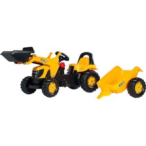 Rolly Toys RollyKid JCB - Traptractor met Frontlader en Aanhanger