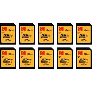 Kodak SDHC Geheugenkaart 32GB - Ultra High Speed - 10-Pack