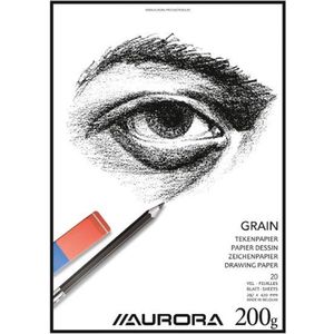 Tekenblok aurora a4 20 vel 200gr grain | 1 stuk