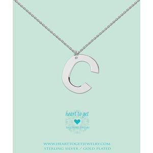 Heart to Get - Grote Letter C - Ketting - Zilver